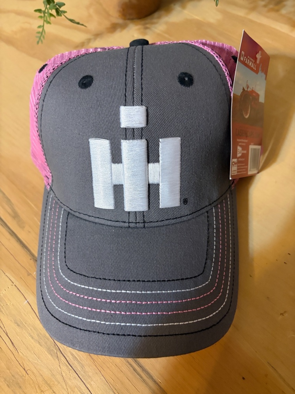Women's Gray and Pink Trucker Cap